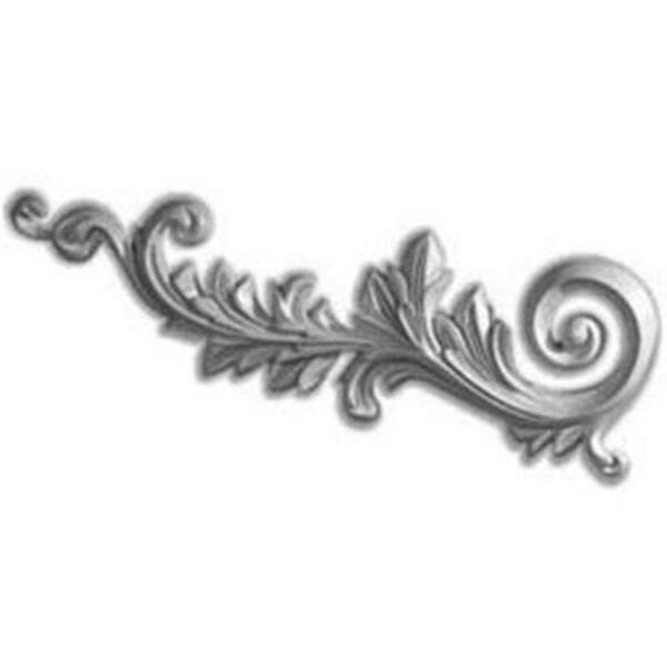15.75 In. W X 5.12 In. H X 1.12 In. P Architectural accent - Robin Scroll Onlay, Left, Dwellingdesigns, Mfr#: DW289126